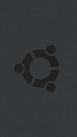 深色紋理背景上的 Ubuntu 標誌
