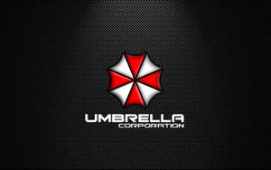 碳纖維背景上的 Umbrella Corporation 標誌