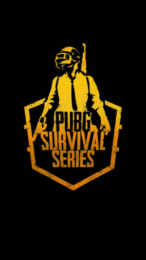 PUBG Survival Series標誌，士兵在黑色背景上以黃色持步槍。