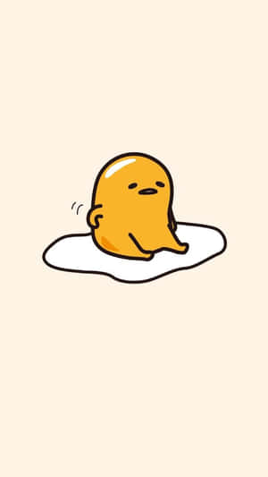 一個黃色軟糖角色坐在白色雲朵上，表情中性。