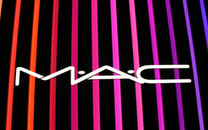帶有橙色、粉紅色和紫色霓虹條紋的 MAC 標誌