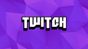紫色幾何背景上的 Twitch 標誌