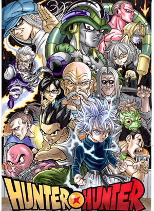 《Hunter x Hunter》動漫角色在戰鬥中，帶有電能效果。