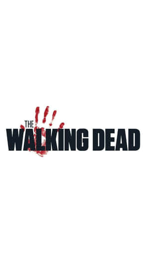 The Walking Dead 標誌，walking 一詞上有一個紅色的手印。