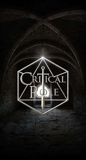 在黑暗的石拱門中發光的Critical Role標誌。