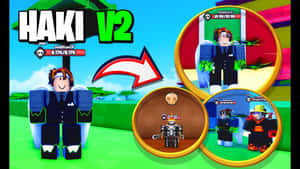 Roblox 角色變身為各種霸氣形態，帶有生命值條。