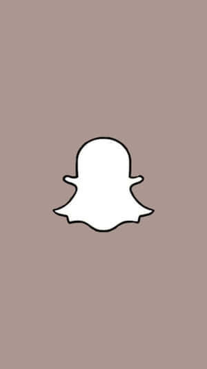 灰褐色背景上的Snapchat鬼魂標誌