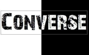 破損黑白分割設計的Converse標誌。 — OLED 壁紙