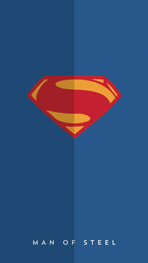 超人標誌，藍色背景上有'Man of Steel'文字。