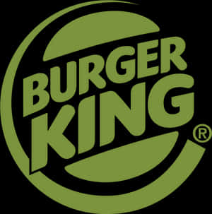 黑色背景上的綠色Burger King標誌