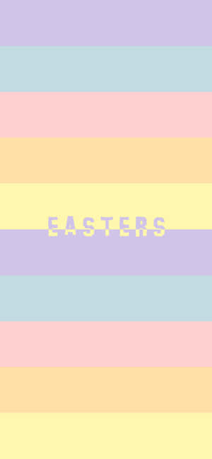 粉彩彩虹條紋中央有EASTER字樣。