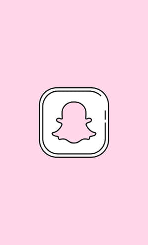 粉紅色背景上的 Snapchat 應用程式圖標