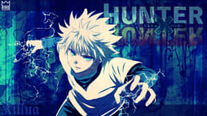 來自《Hunter x Hunter》的動畫角色奇犽引導閃電能量。