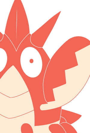 一隻紅色卡通龍蝦，有著大眼睛和鋒利的爪子。 — 藝術 壁紙