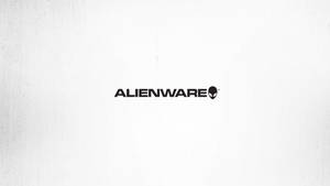 紋理白色背景上的 Alienware 標誌