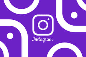 紫色背景上的Instagram標誌，帶有白色幾何形狀