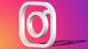 Instagram標誌在彩色漸變背景上帶有陰影