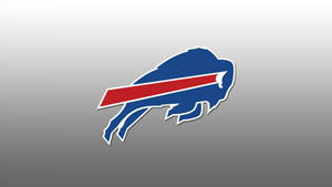 灰色漸變背景上的水牛比爾NFL標誌