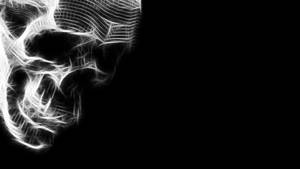 黑色背景上發光的白色抽象數碼分形圖案 — 白色美學gif 壁紙