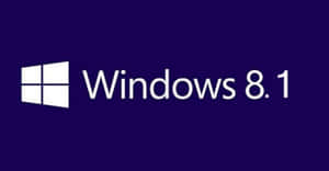 深紫色背景上的 Windows 8.1 操作系統標誌
