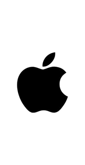 白色背景上的黑色Apple標誌