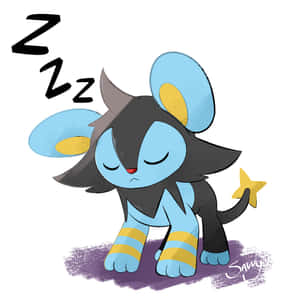 一隻卡通老鼠頭頂有「Zzz」並拿著一顆黃色星星睡著。 — 藝術 壁紙