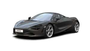 光滑的啞光灰色McLaren 720S跑車，配備銀色輪圈，在白色背景上。 — 汽車 壁紙
