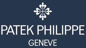 深藍色背景上的白色Patek Philippe Geneve標誌