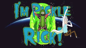 《瑞克和莫蒂》角色在太空中，帶有「I'm Pickle Rick!」文字