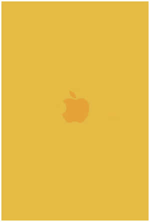 金色背景，中央有模糊的Apple標誌