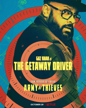 電影《The Getaway Driver》海報， featuring Guz Khan 與速度計設計。 — Apple Watch 壁紙