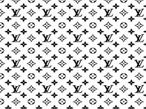 黑白 Louis Vuitton 字母組合圖案壁紙