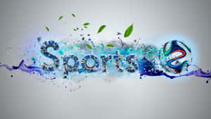 「Sports」一詞以油漆和葉子向足球爆發。