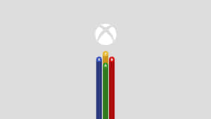 Xbox控制器按鈕X Y A B，藍、綠、黃、紅色，灰色背景 — Xbox GIF 壁紙