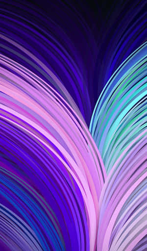紫色、粉紅色和藍綠色的動態漩渦，呈現數位抽象設計。 — Galaxy Tab A 壁紙