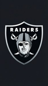 Raiders足球隊標誌，帶有戴頭盔的戰士和交叉的劍。