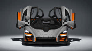 LEGO McLaren跑車在工作室燈光下打開車門