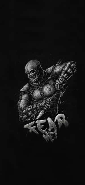 一個戴著面具的戰士握著匕首，下方有「fear」字樣。