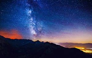 真實星河夜空桌面壁紙