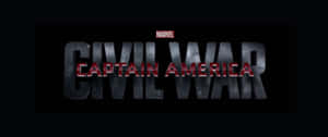 Marvel 美國隊長3：英雄內戰電影標題標誌，金屬紅和灰色。