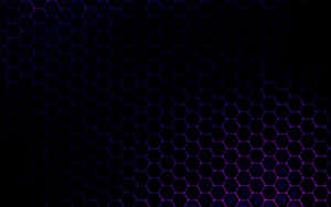 在深色背景上發光的霓虹六角形網格圖案 — 深紫色美學 GIF 壁紙