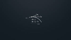 深色紋理背景上的物理方程式和向量圖。 — 黑白 壁紙