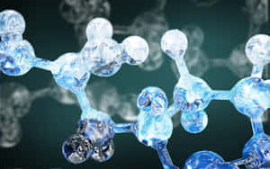 科學環境中的玻璃狀藍色分子結構