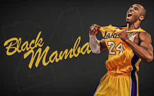 高比拜仁穿上湖人球衣慶祝，帶有「Black Mamba」文字。