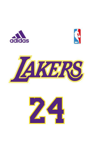 湖人隊24號球衣，帶有Adidas和NBA標誌。