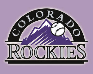 科羅拉多洛磯隊棒球隊標誌，山脈和球設計。