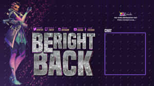 穿著未來裝甲的動漫角色在紫色數位流背景上，旁邊是「BERIGHT BACK」文字。