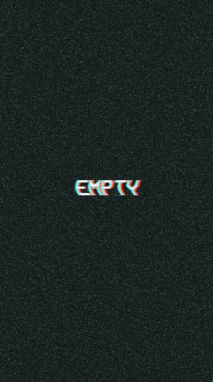 喺有斑點嘅黑色背景上顯示「empty」嘅故障文字。