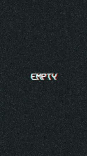 喺佈滿斑點嘅黑色背景上，顯示「empty」嘅故障文字。