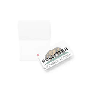 白色Hollister品牌信封，帶有California Republic熊標誌。